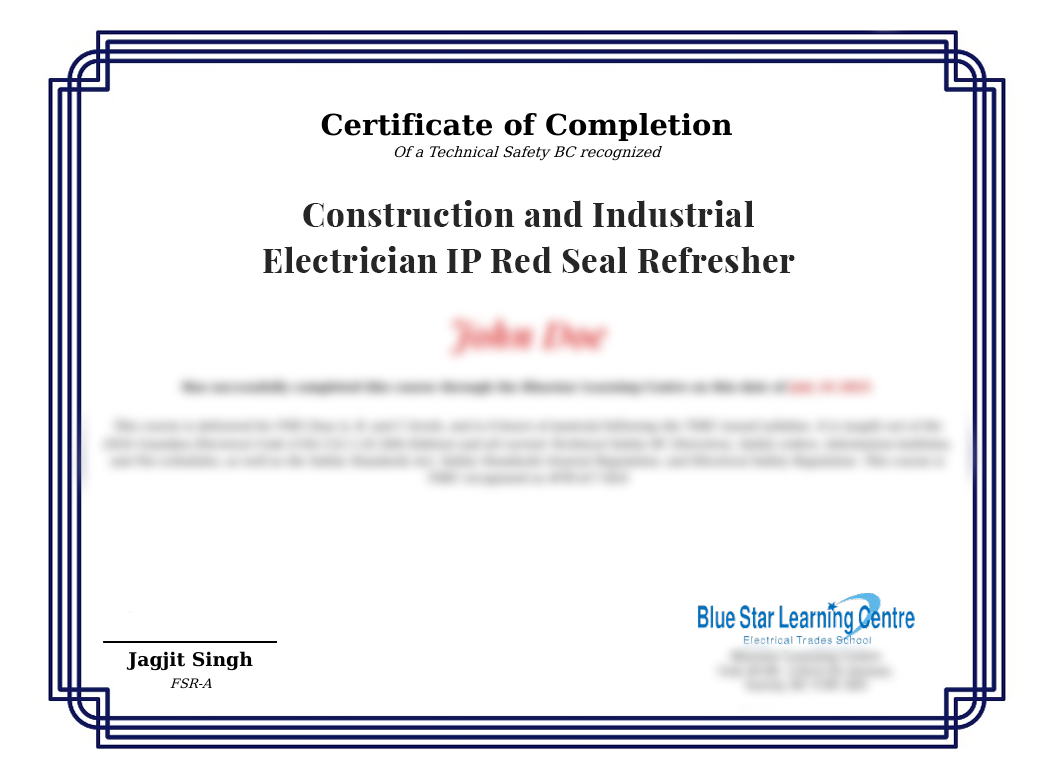 Construction and industrial Electrician